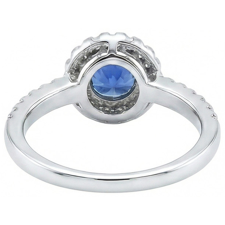 naturel round diamant 1.60carats bague vue de profil