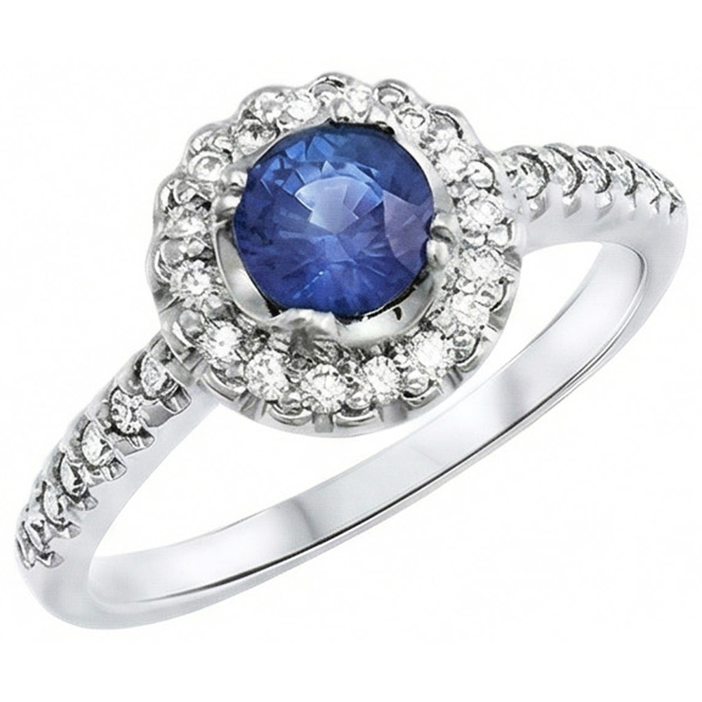 naturel round diamant 1.60carats bague détail rapproché