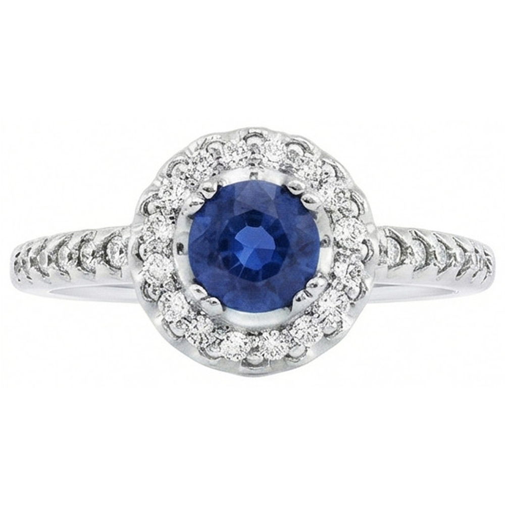 naturel round diamant 1.60carats bague vue de face