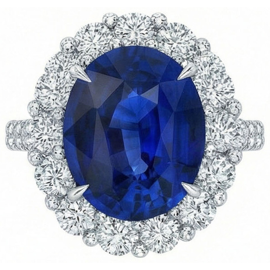 naturel round diamant 4.50carats bague angle de côté