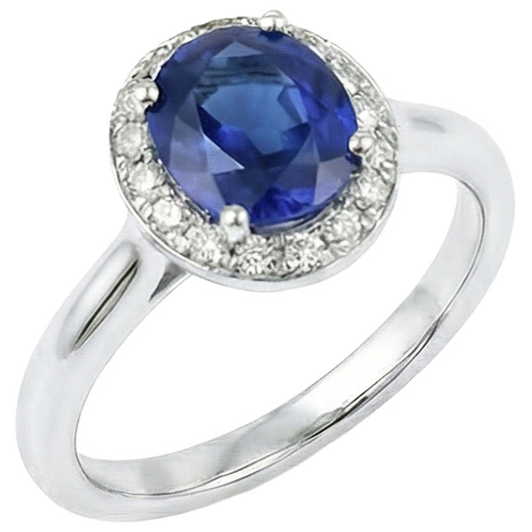 naturel round diamant 2.90carats bague vue de face