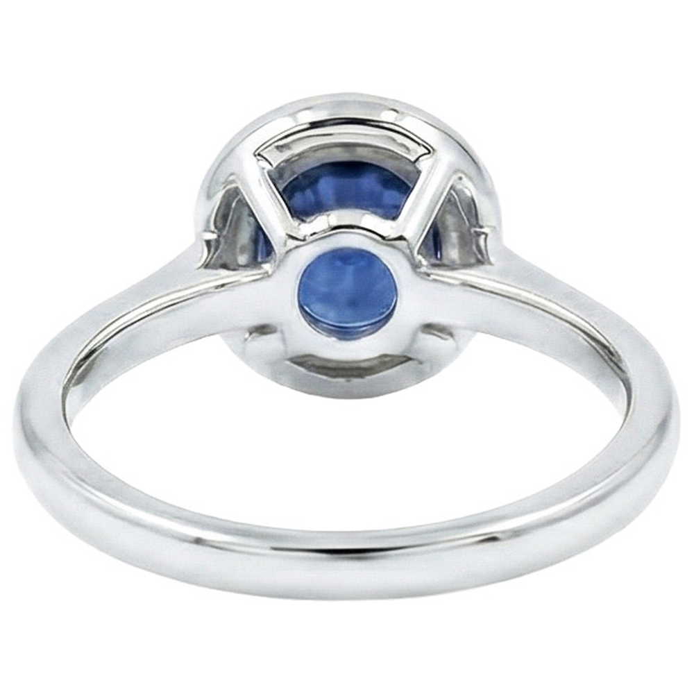 naturel round diamant 2.90carats bague vue de profil