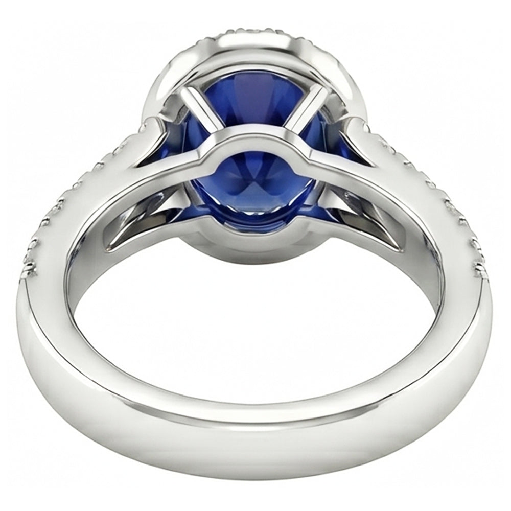 naturel round diamant 7.01carats bague vue de profil