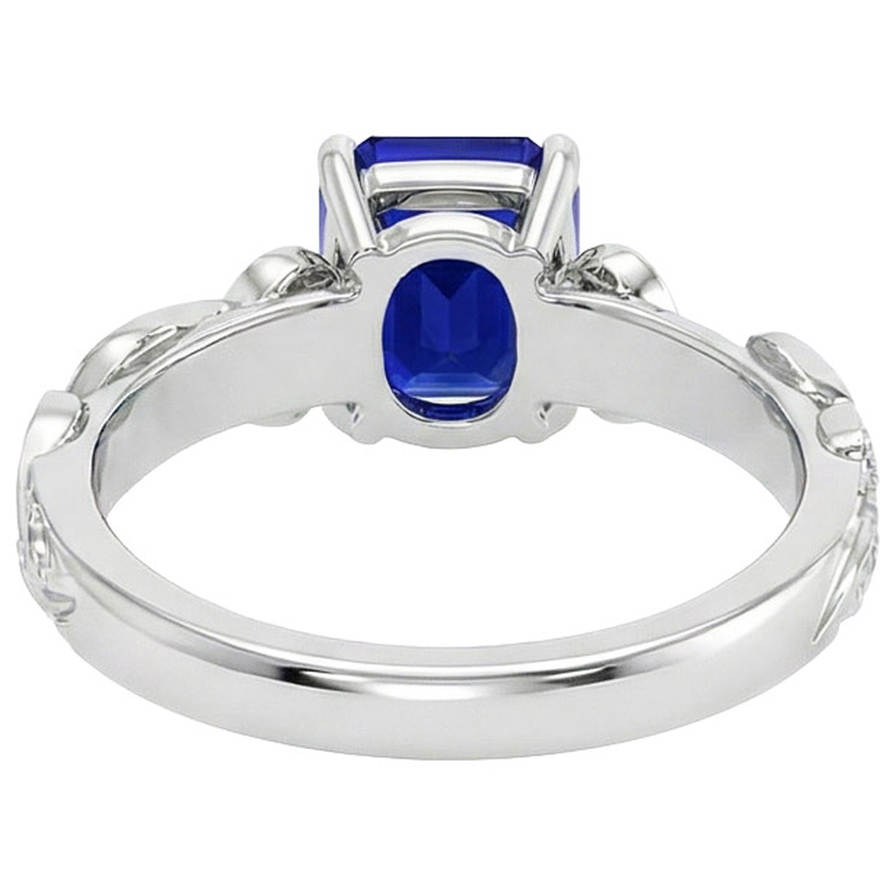 naturel round diamant 5.50carats bague vue de profil