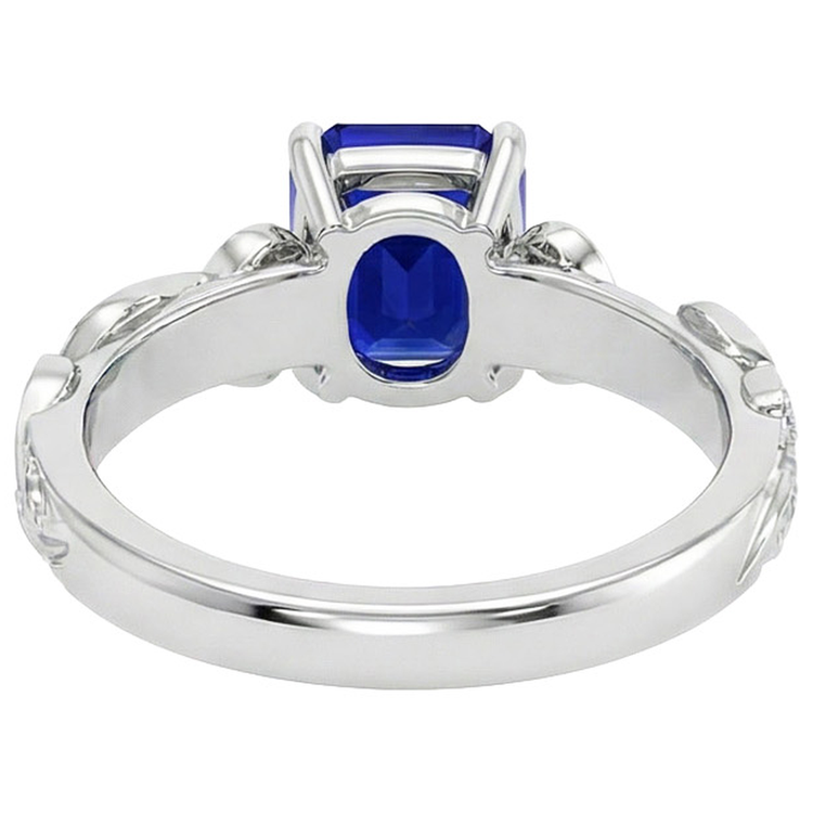 naturel round diamant 5.50carats bague vue de profil