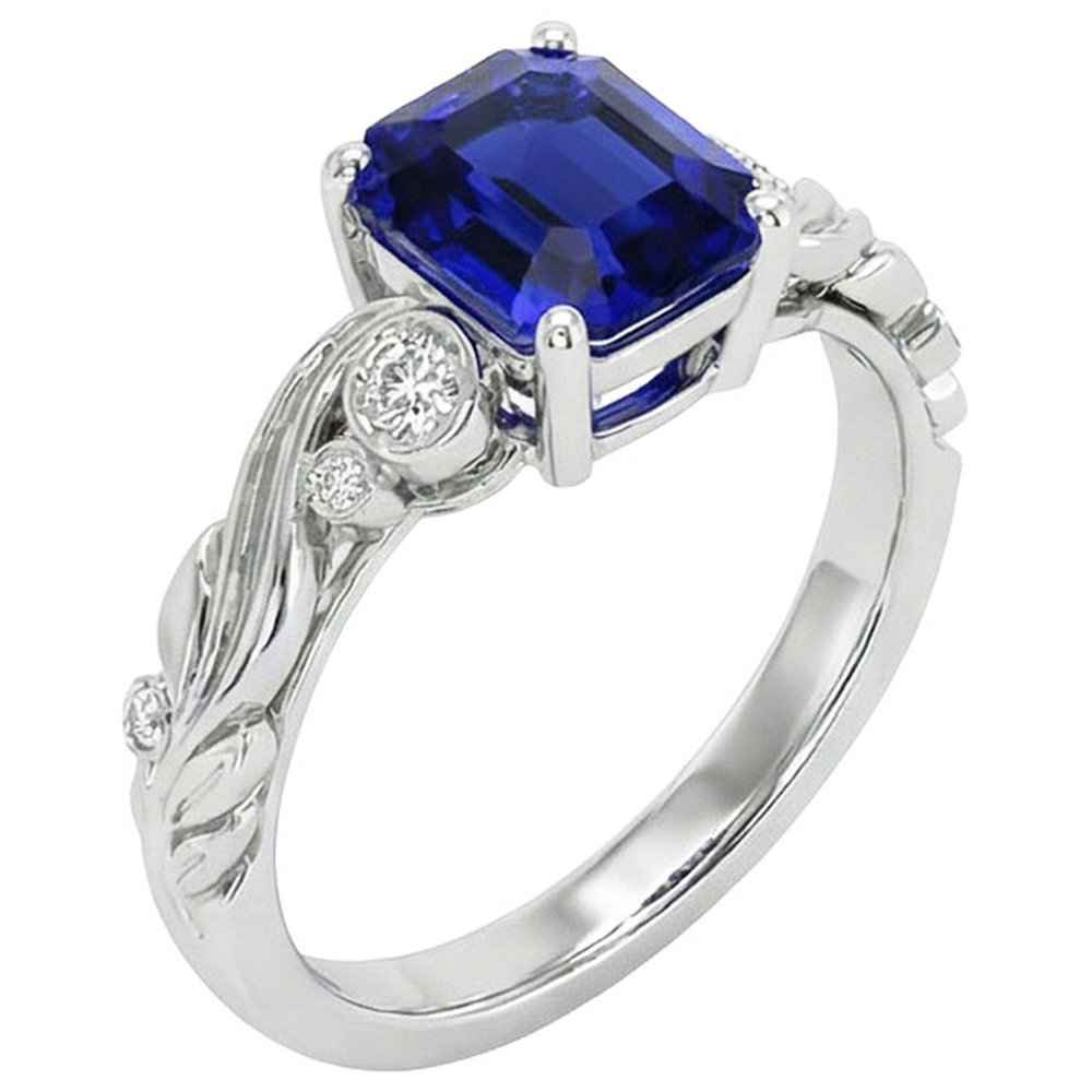 naturel round diamant 5.50carats bague vue de face