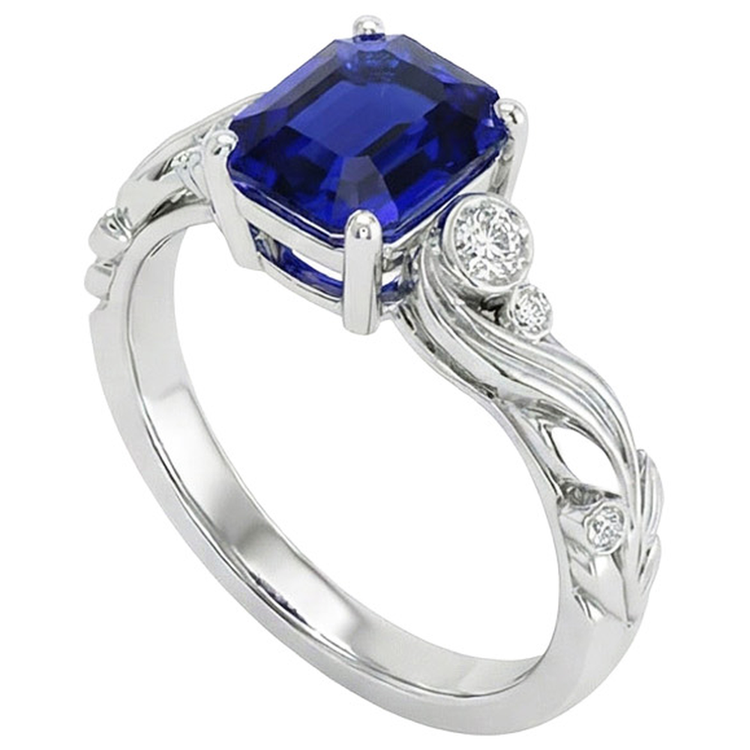 naturel round diamant 5.50carats bague angle de côté