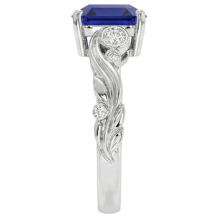 naturel round diamant 5.50carats bague vue de dessus