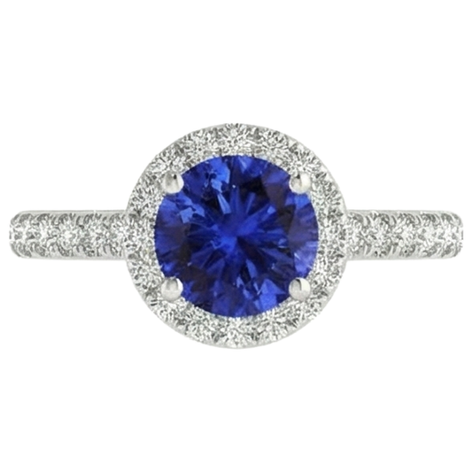 naturel tanzanite 11carats bague angle de côté