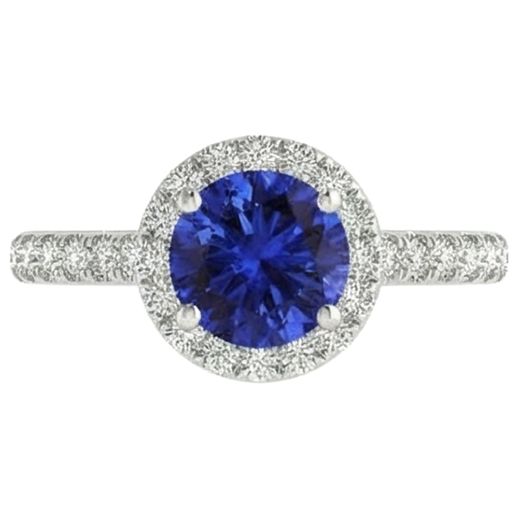 naturel tanzanite 11carats bague angle de côté