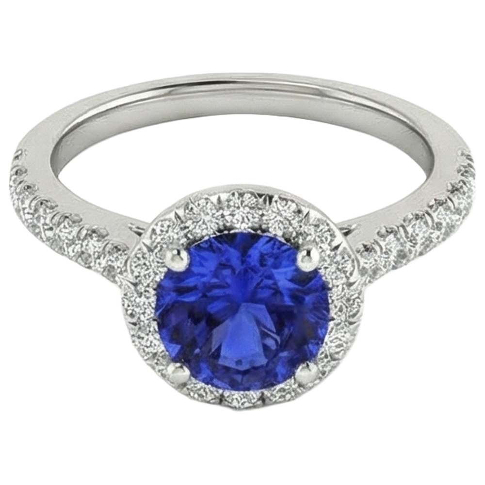 naturel tanzanite 11carats bague vue de dessus