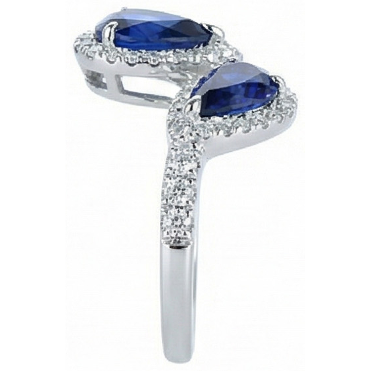 Bague Toi Et Moi Bague Saphir Halo