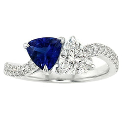 Bague Toi Et Moi Casual Saphir Et Diamant
