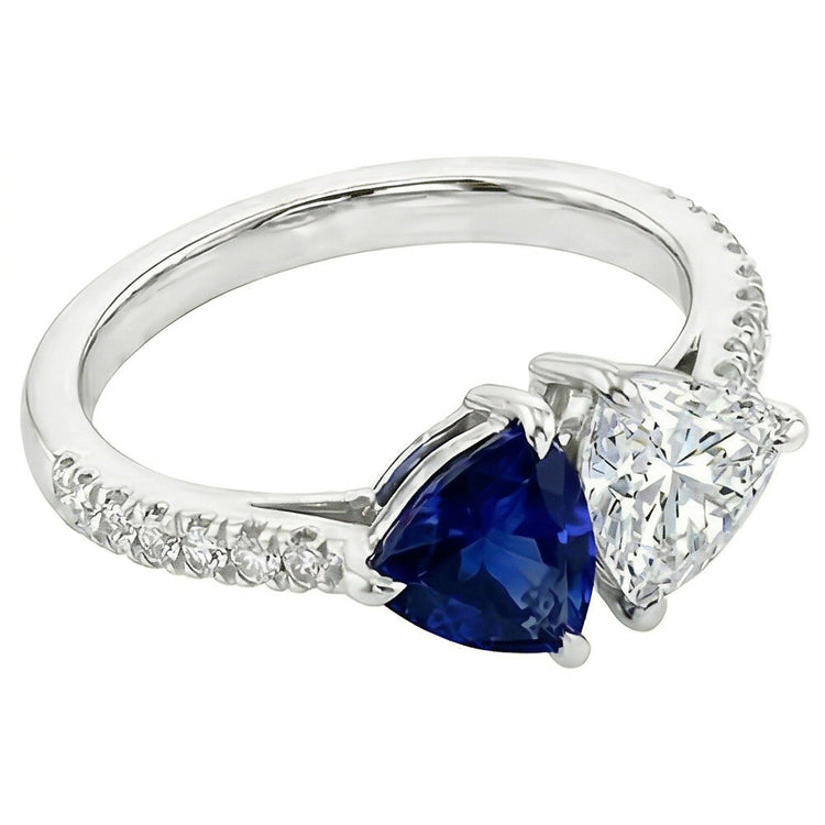 Bague Toi Et Moi Casual Saphir Et Diamant