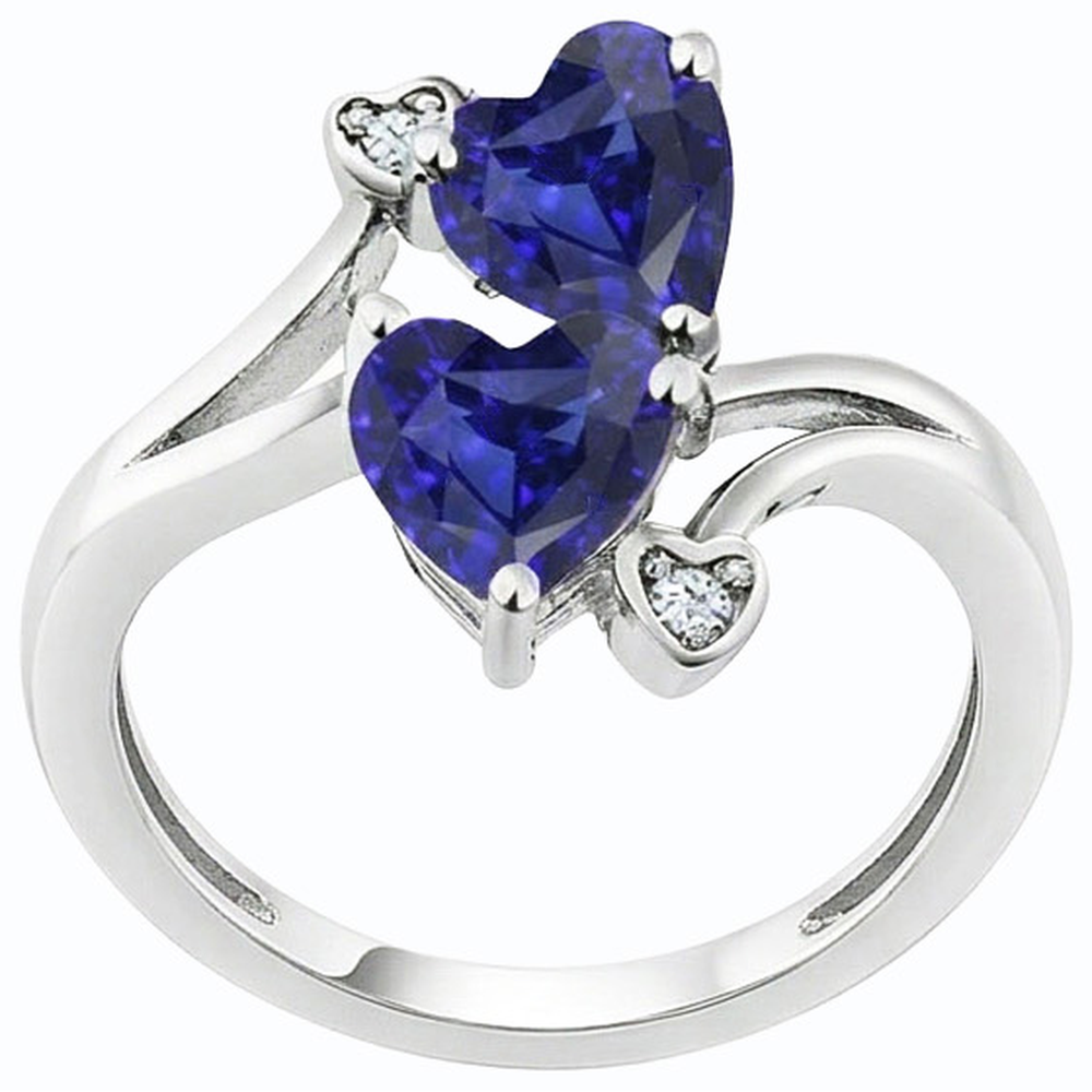 naturel heart diamant 3.25carats bague vue de dessus