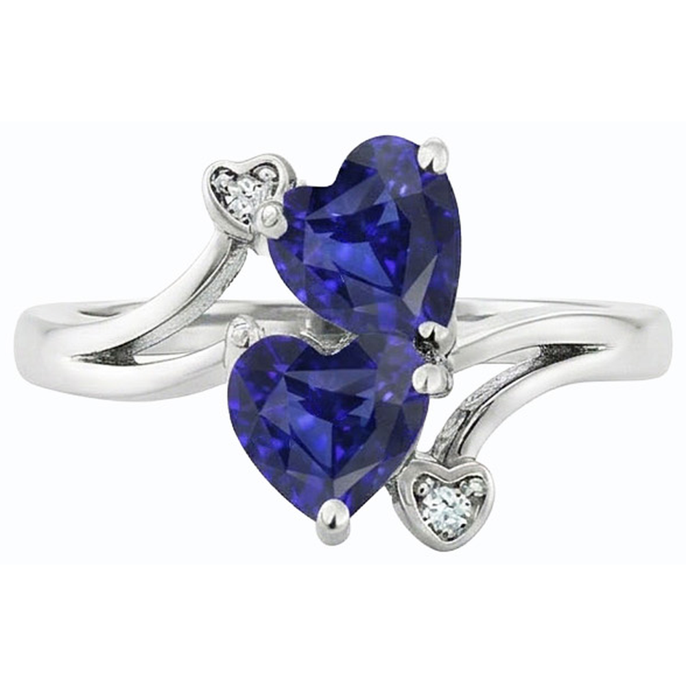 naturel heart diamant 3.25carats bague sur blanc