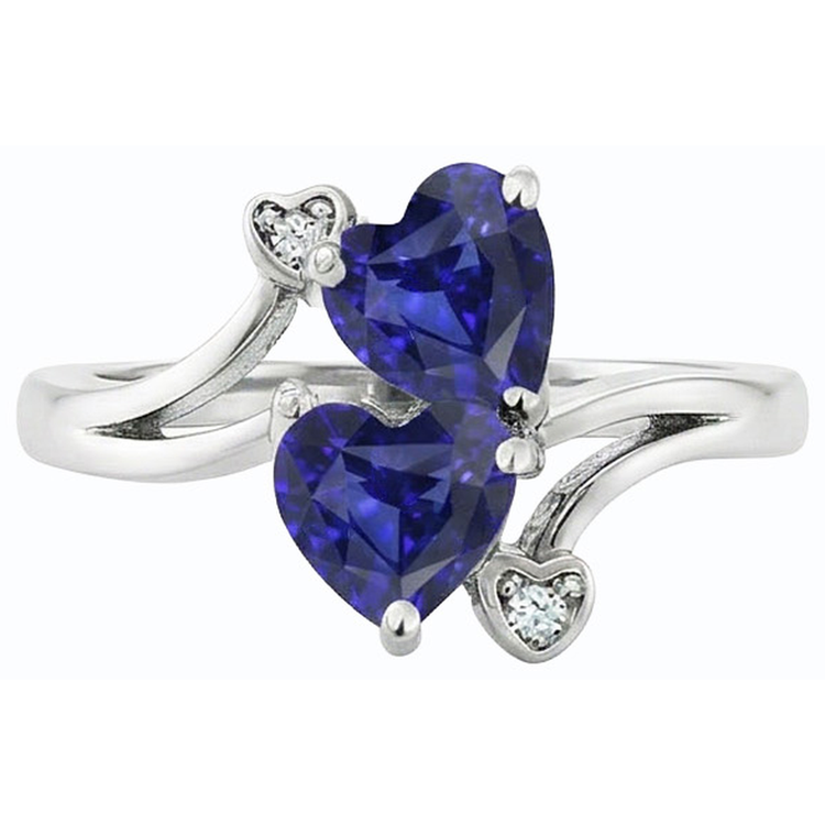 naturel heart diamant 3.25carats bague sur blanc