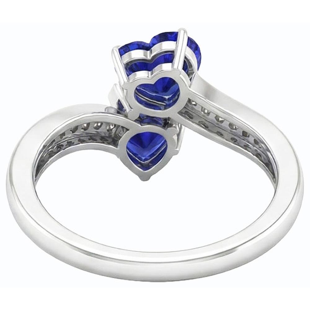 naturel heart diamant 3.50carats bague vue de profil