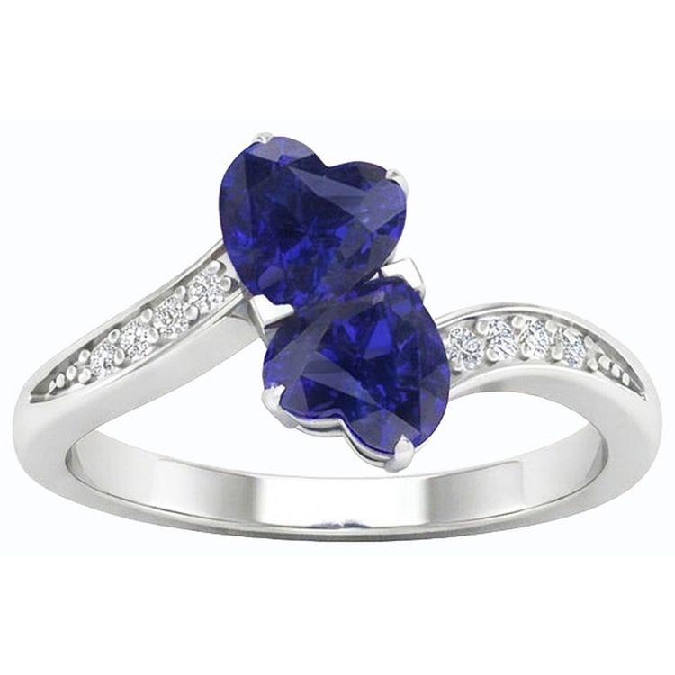 naturel heart diamant 3.50carats bague angle de côté