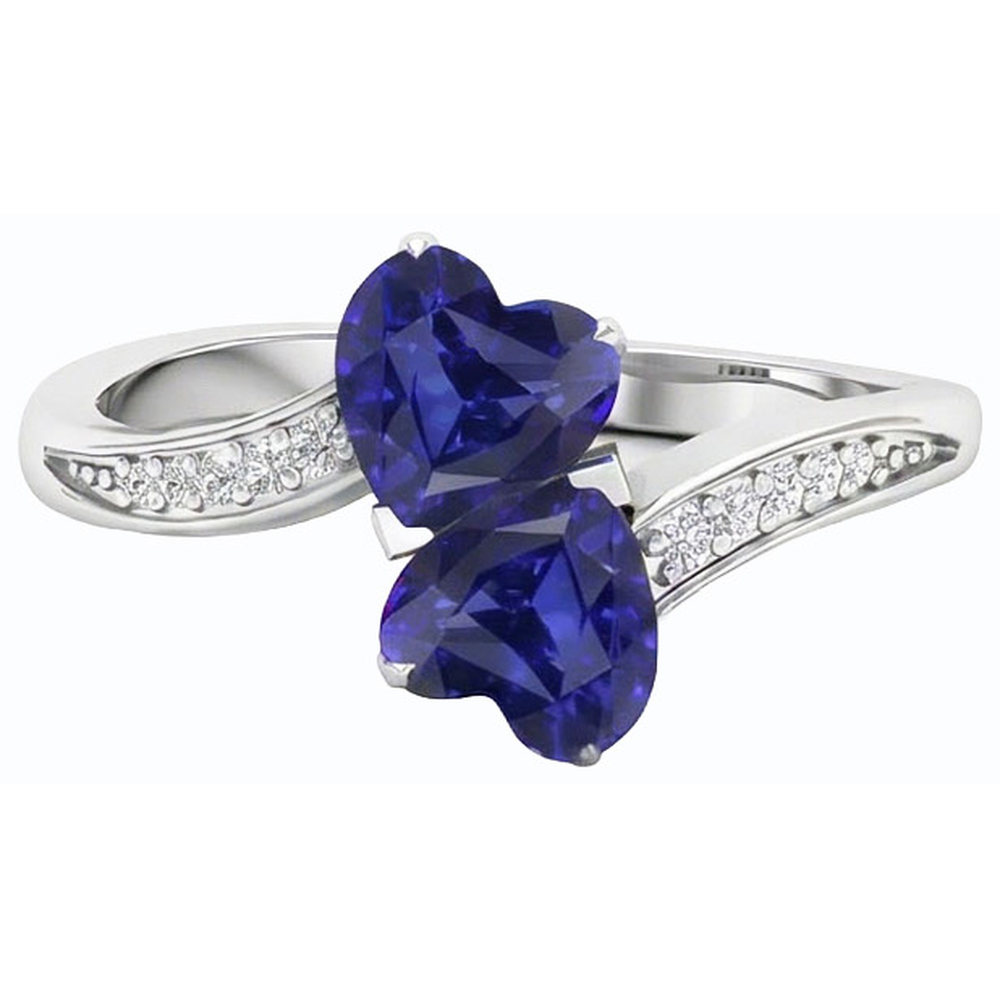 naturel heart diamant 3.50carats bague détail rapproché