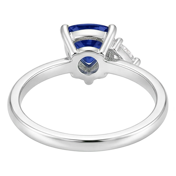 Bague Trillion Saphir & Diamant 1.25 Carats Bijoux Femme