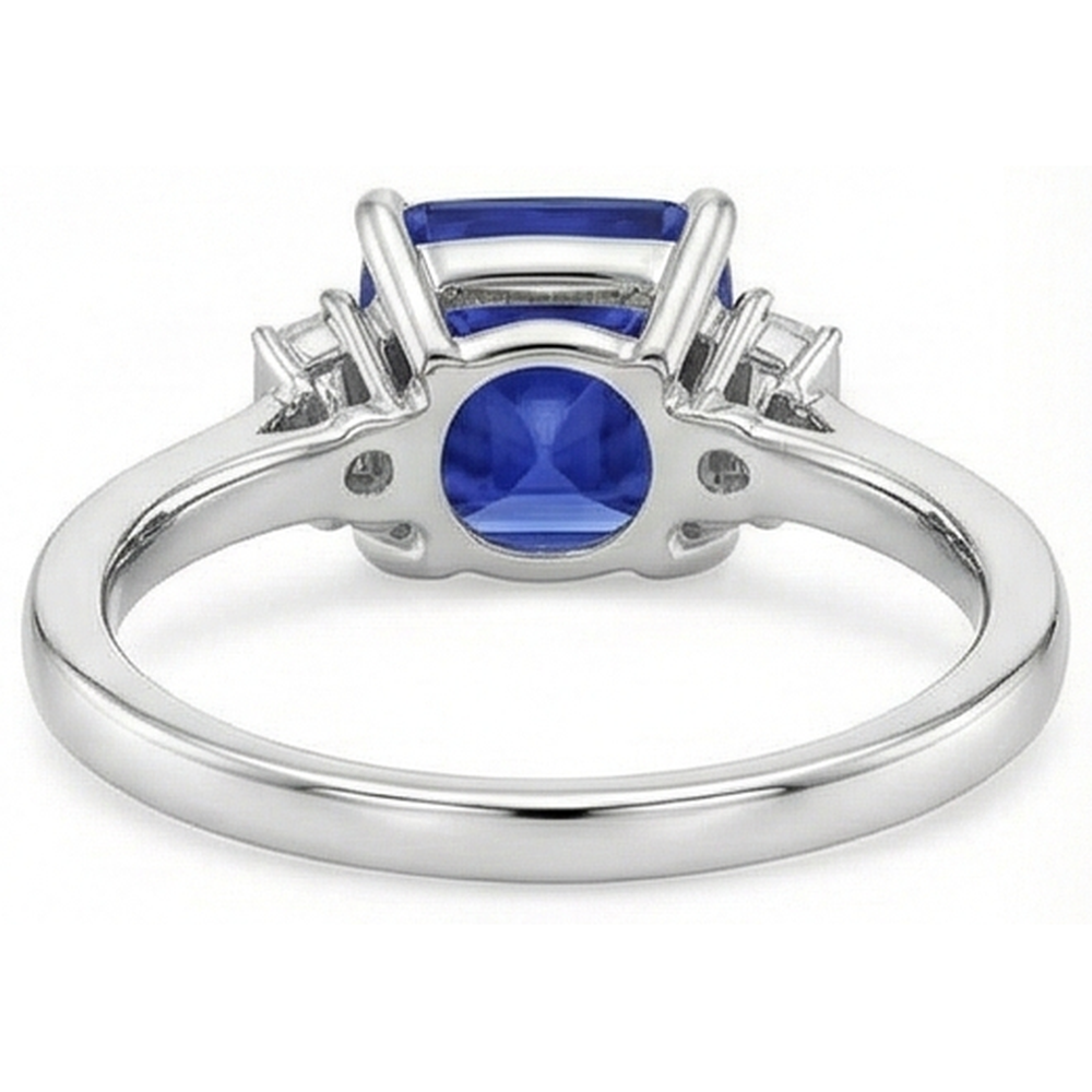 naturel baguette saphir 3.25carats bague photo lifestyle