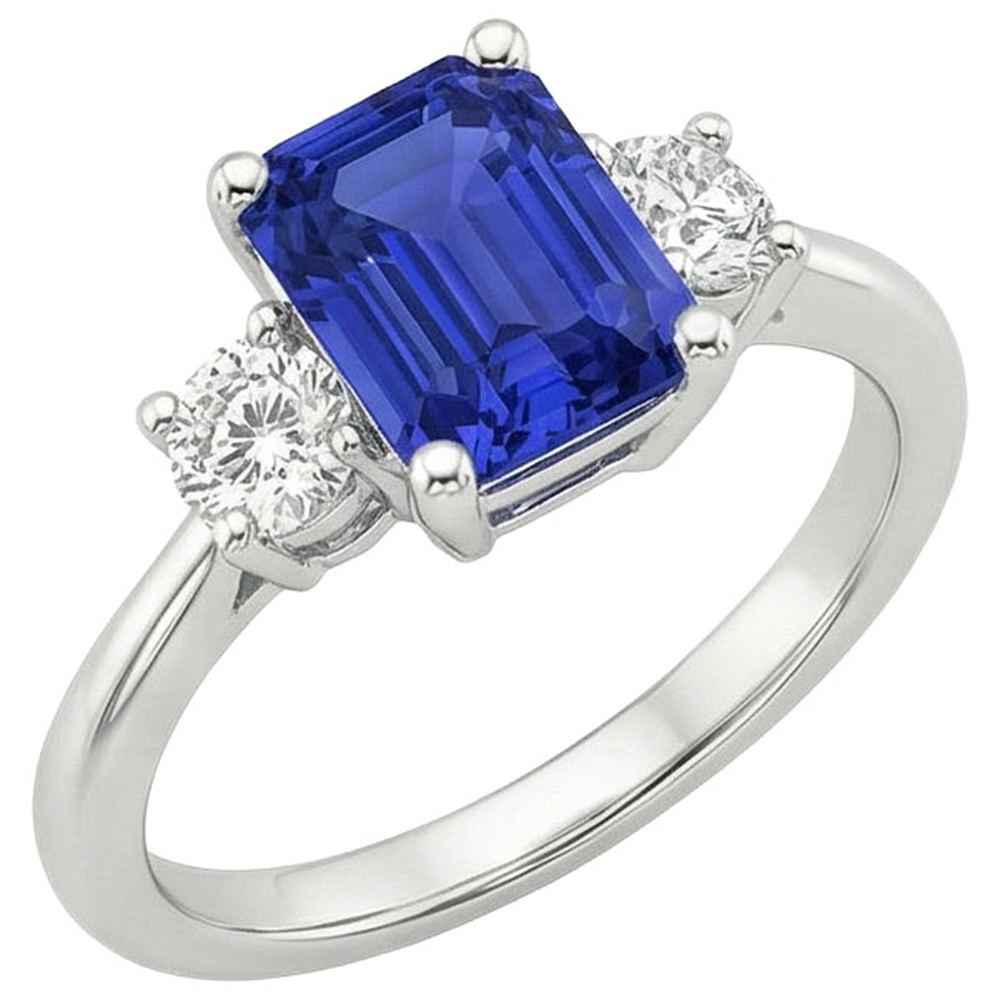 naturel round diamant 3.50carats bague angle de côté