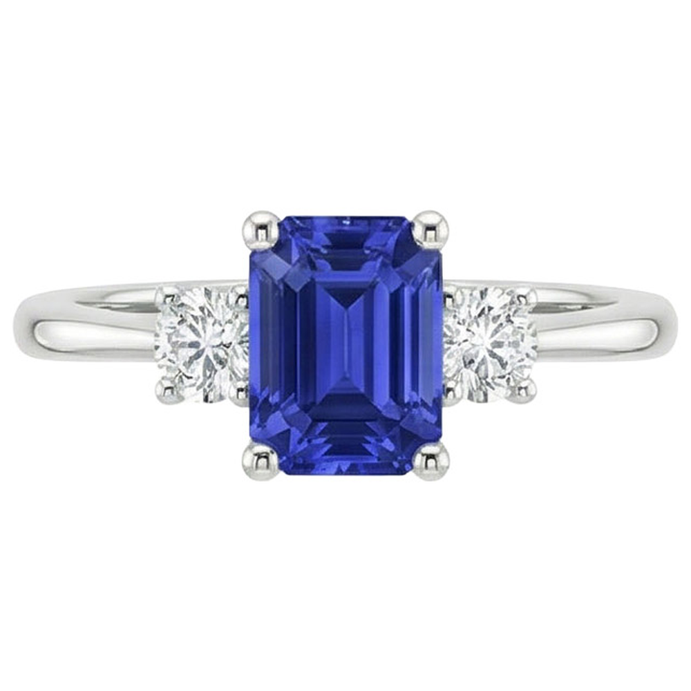 naturel round diamant 3.50carats bague vue de profil