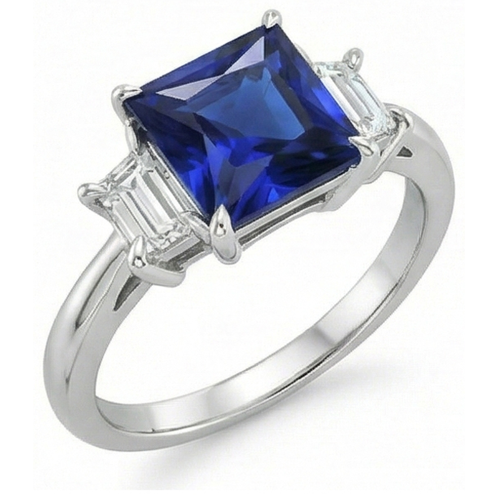 naturel diamant 5.25carats bague angle de côté