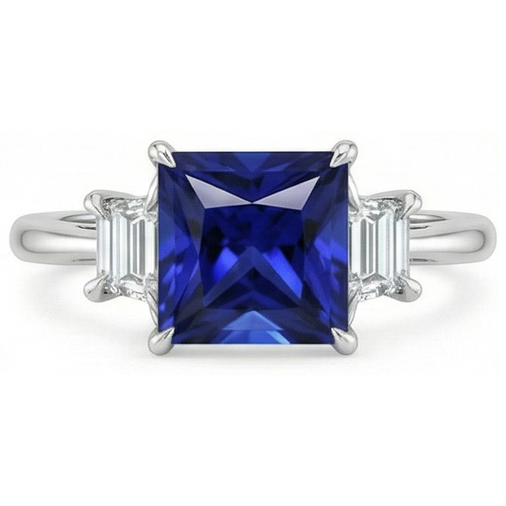 naturel diamant 5.25carats bague vue de profil