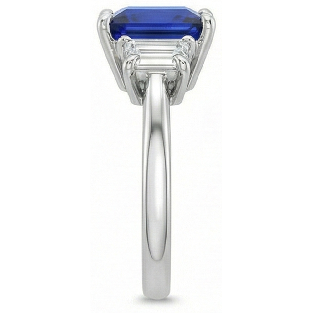 naturel diamant 5.25carats bague sur blanc