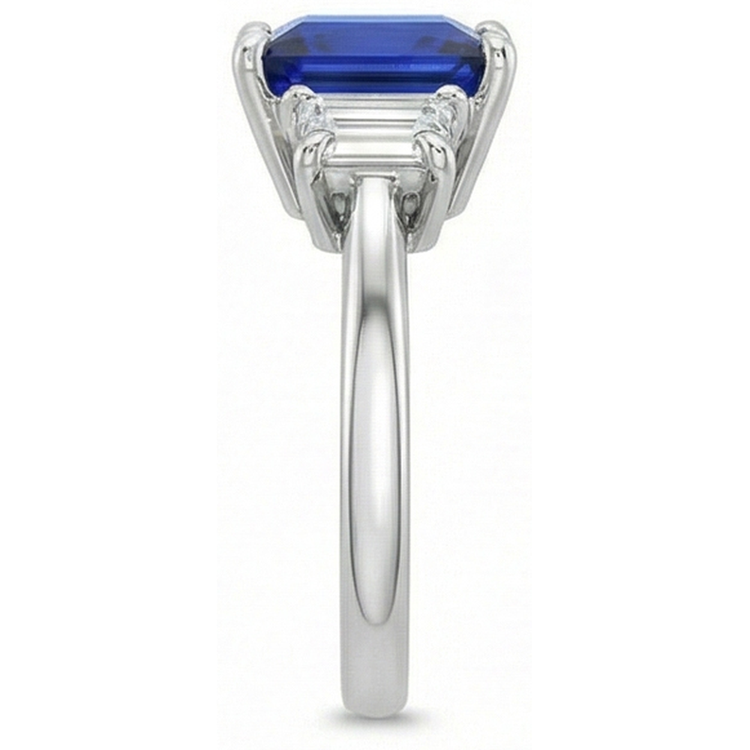 naturel diamant 5.25carats bague sur blanc