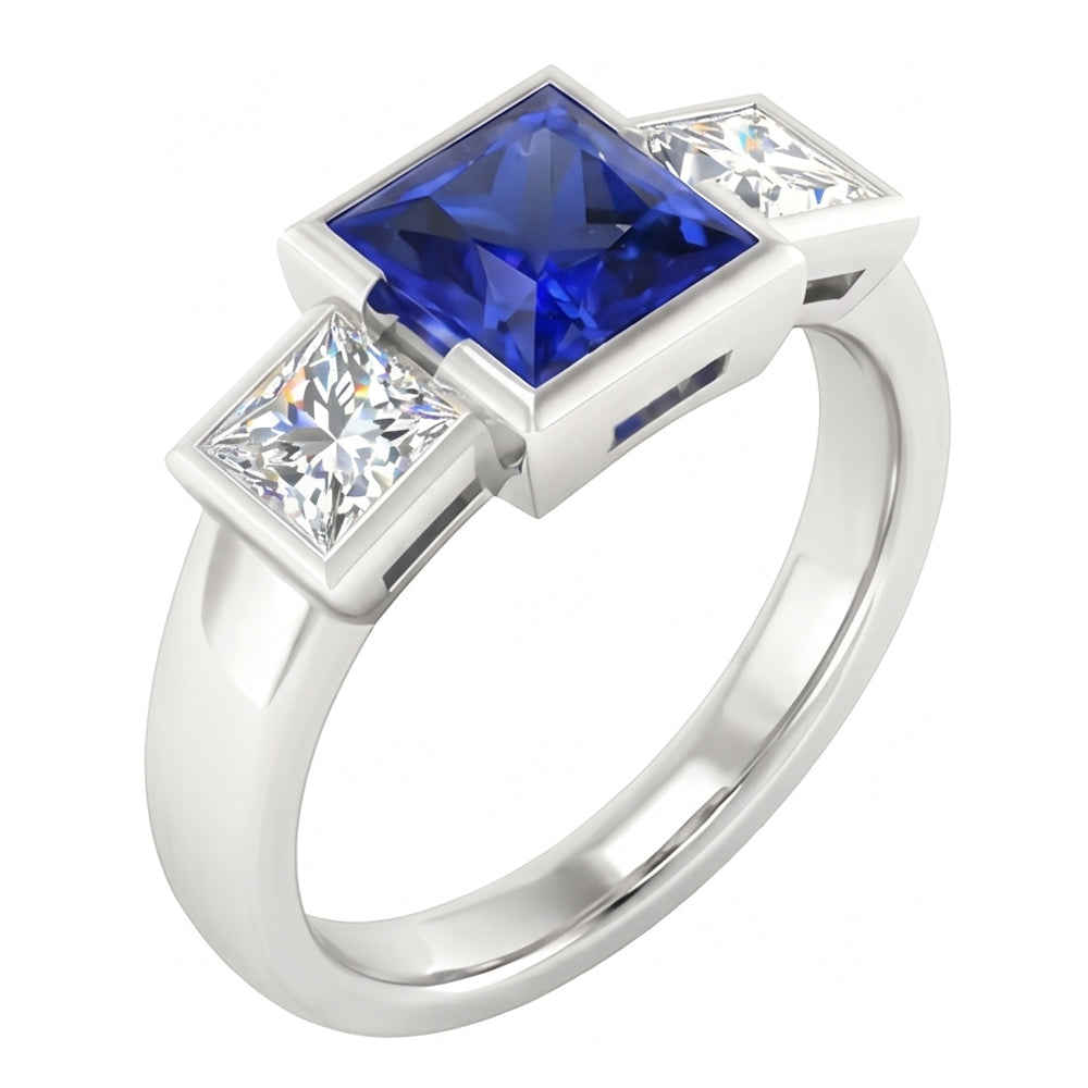 naturel diamant 2carats bague vue de face