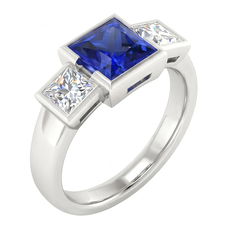naturel diamant 2carats bague vue de face
