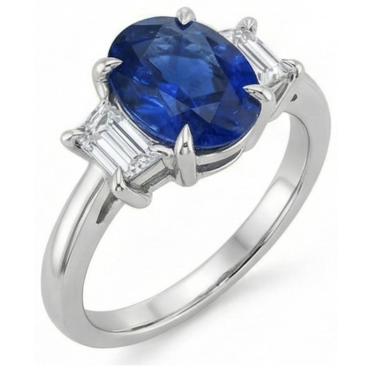Bague Trois Pierres Saphir 3 Carats