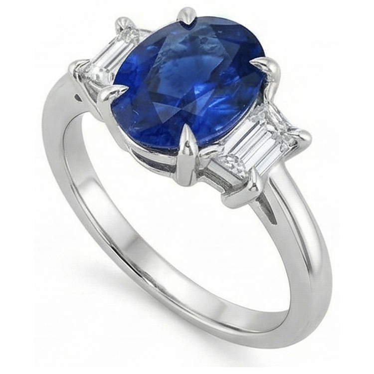 Bague Trois Pierres Saphir 3 Carats