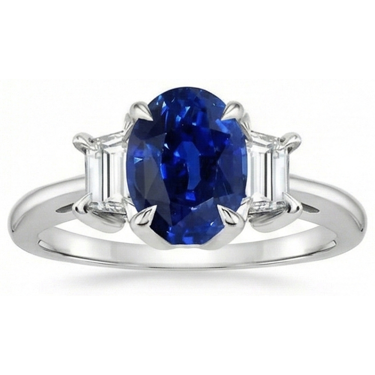 Bague Trois Pierres Saphir 3 Carats