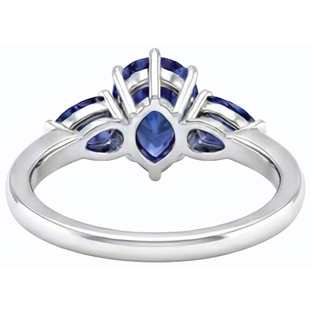 naturel pear diamant 2carats bague détail rapproché