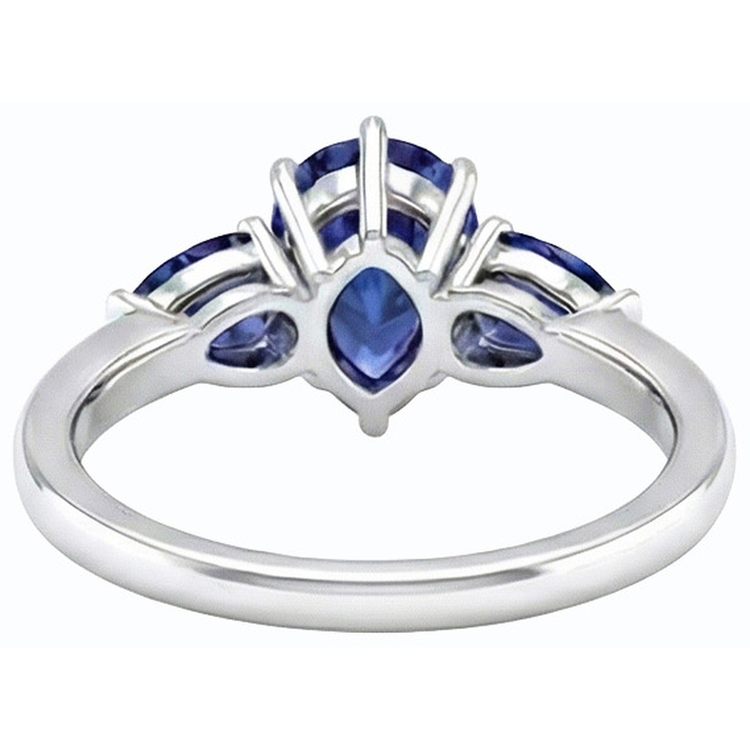 naturel pear diamant 2carats bague détail rapproché