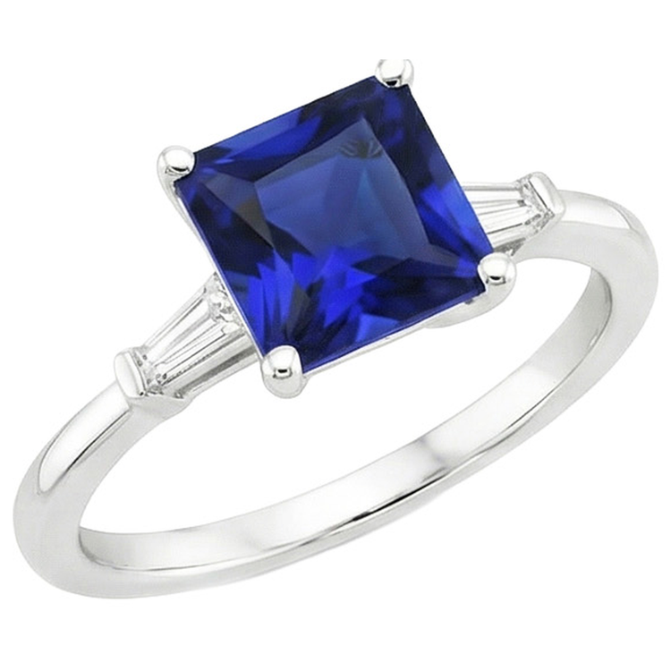 naturel baguette diamant 5.25carats bague détail rapproché