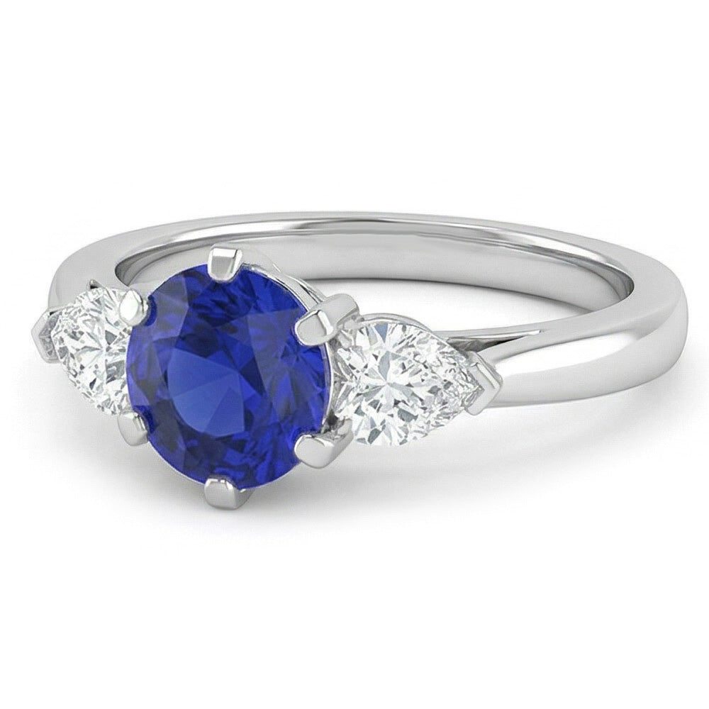 naturel round diamant 1.25carats bague vue de dessus