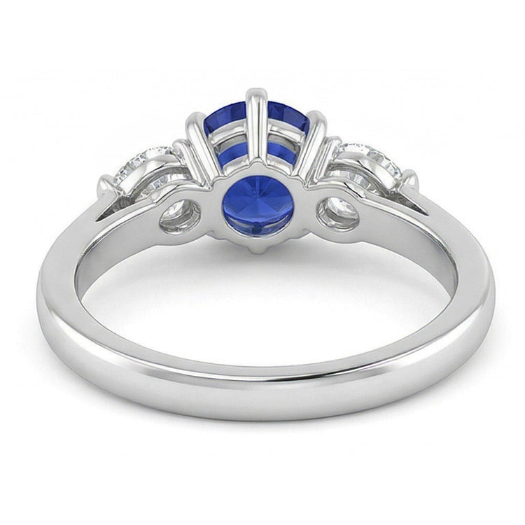 naturel round diamant 1.25carats bague vue de profil