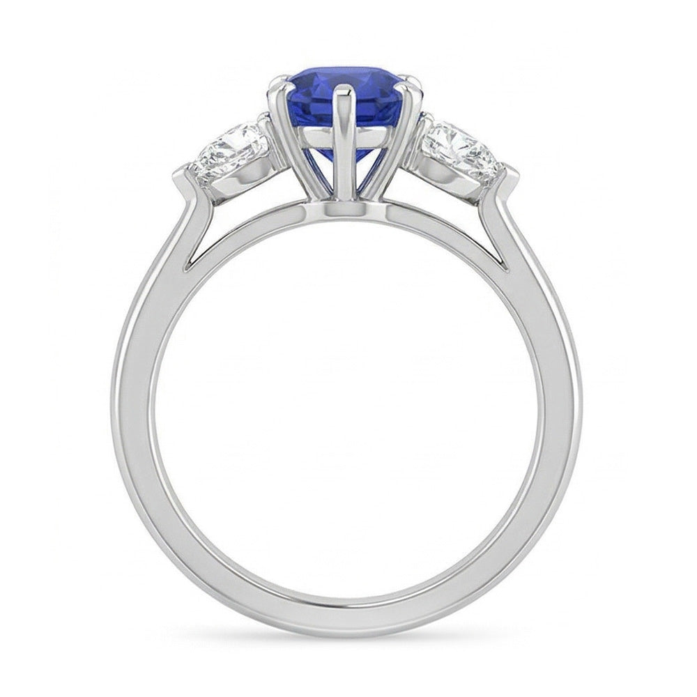 naturel round diamant 1.25carats bague sur blanc