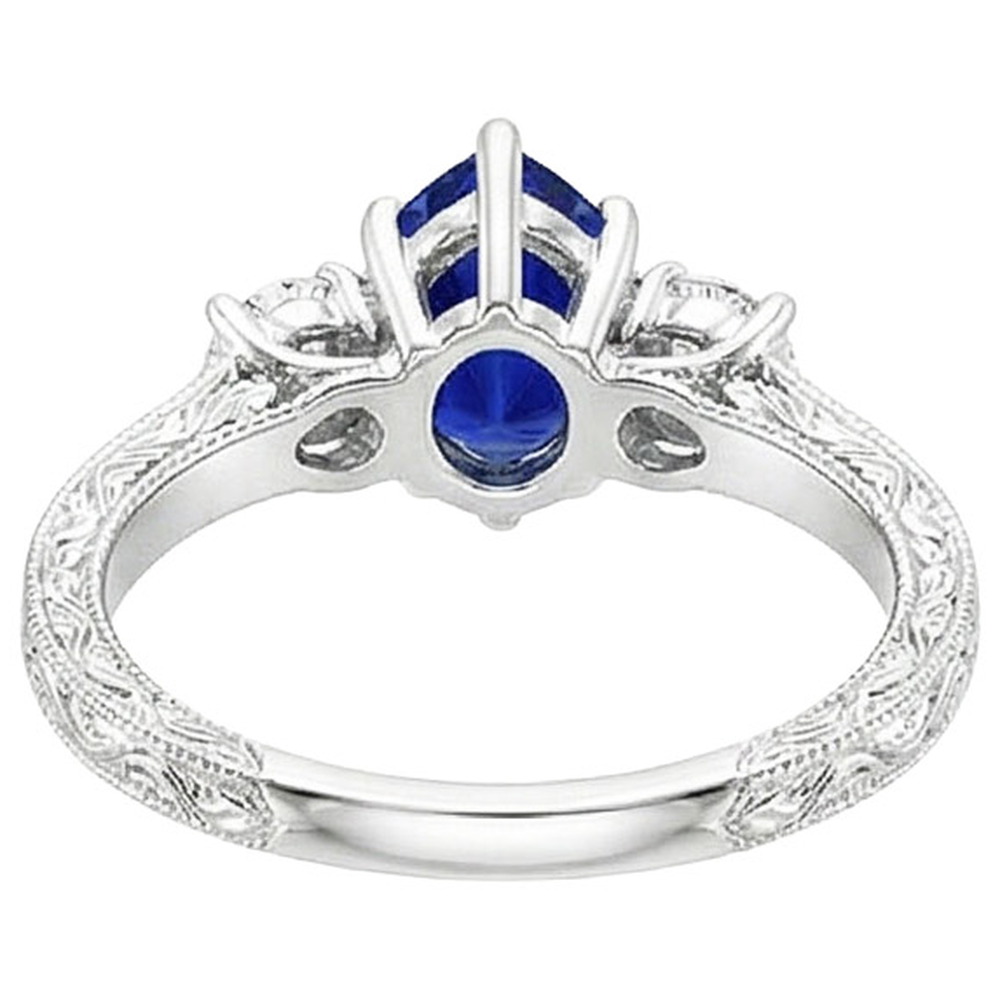 naturel pear diamant 5carats bague angle de côté