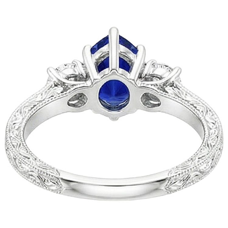 naturel pear diamant 5carats bague angle de côté