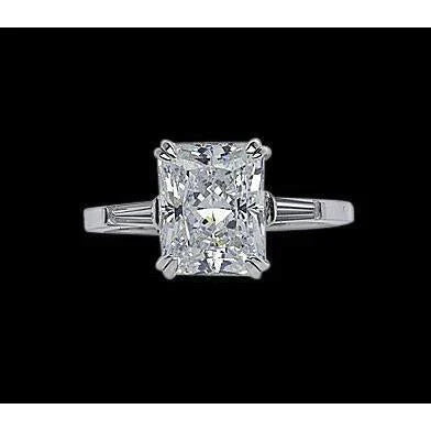 Bague Trois Réel Diamants Rayonnants