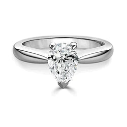 Bague Véritable Diamant Poire Solitaire 3 Carats
