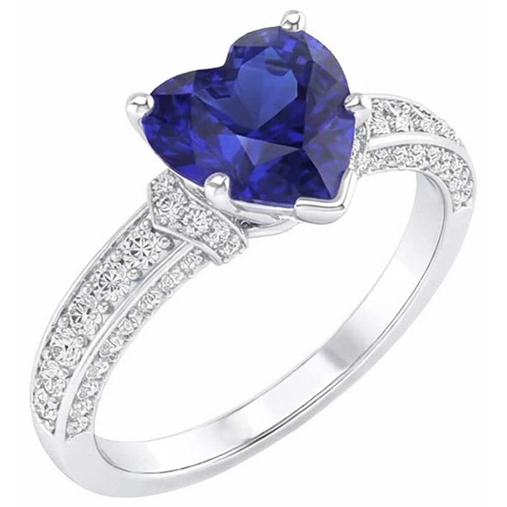 naturel round diamant 3.50carats bague angle de côté