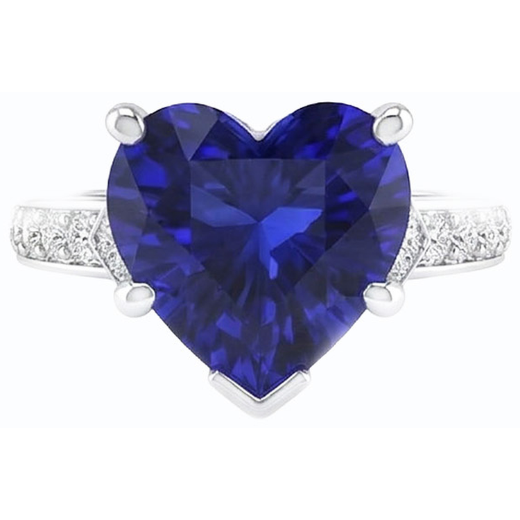 naturel round diamant 3.50carats bague vue de dessus