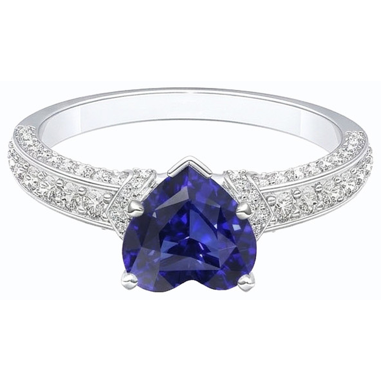 naturel round diamant 3.50carats bague vue de profil